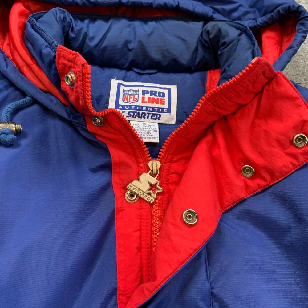 Vintage New England Patriots Jacket Mens XL Pro Line Half Zip Anorak Starter - Picture 7 of 13